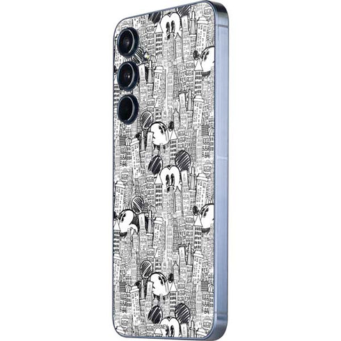 Disney Mickey Mouse Cityscape Sketch Galaxy A35 5G Skin